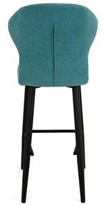 Кухонный стул Марио барный(Аквамарин Т179/ноги черные) в Нальчике - предосмотр 4