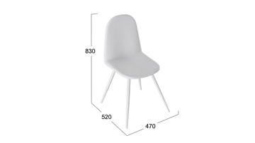 Кухонный стул Марли (конус Т3), Белый муар/Кожзам Белый в Нальчике - предосмотр 1