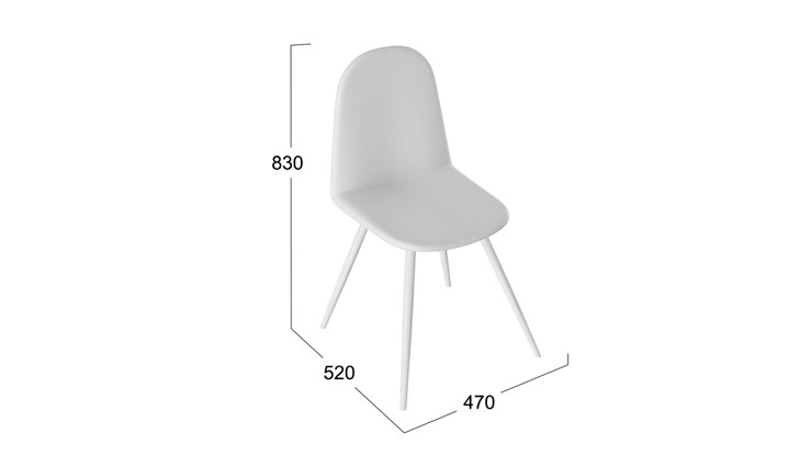 Кухонный стул Марли (конус Т3), Белый муар/Кожзам Белый в Нальчике - изображение 1