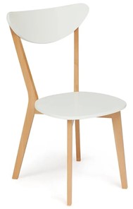 Обеденный стул MAXI (Макси), бук/МДФ 86x48,5x54,5 Белый/Натуральный Бук арт.19584 в Нальчике