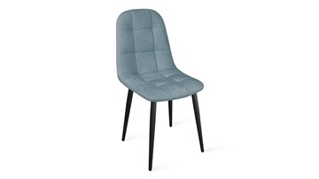 Обеденный стул Райс К1С (Черный муар/Микровелюр Duna Dustry Blue) в Нальчике - предосмотр