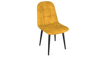 Обеденный стул Райс К1С (Черный муар/Микровелюр Wellmart Yellow) в Нальчике