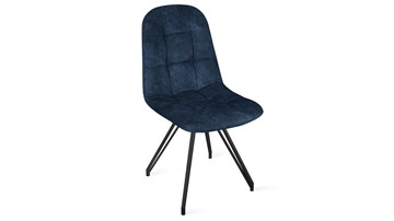 Обеденный стул Райс К4 (Черный муар/Микровелюр Wellmart Blue) в Нальчике
