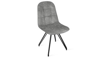 Обеденный стул Райс К4 (Черный муар/Микровелюр Wellmart Silver) в Нальчике