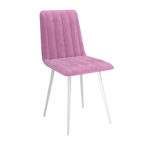 Обеденный стул Тахо, велюр тенерифе розовый/Цвет металл белый в Нальчике