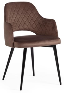 Кухонный стул VALKYRIA (mod. 711) 55х55х80 коричневый barkhat 12/черный арт.19001 в Нальчике