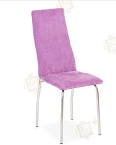Обеденный стул Волна, каркас металл хром, инфинити фиолетовый в Нальчике