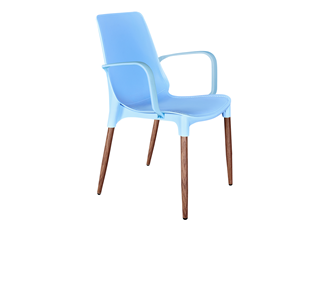 Обеденный стул SHT-ST76/S424-С (голубой/темный орех) в Нальчике