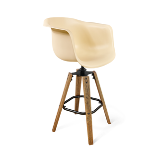Барный стул SHT-ST31/S93 (бежевый/брашированный коричневый/черный муар) в Нальчике