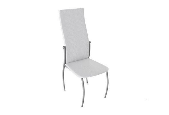 Обеденный стул Комфорт-М, цвет Эмаль Бриллиант, Белый Аллигатор к/з 218 (белый) в Нальчике - изображение