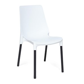 Обеденный стул GENIUS (mod 75) 46x56x84 белый/черные ножки арт.12829 в Нальчике