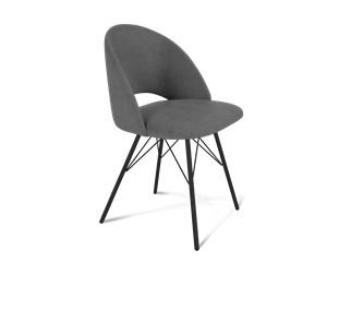 Обеденный стул SHT-ST34 / SHT-S37 (платиново-серый/черный муар) в Нальчике