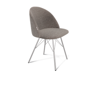 Обеденный стул SHT-ST35 / SHT-S37 (тростниковый сахар/хром лак) в Нальчике