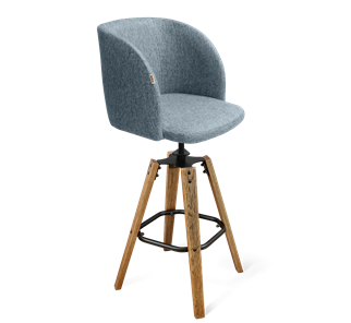 Полубарный стул SHT-ST33 / SHT-S93 (синий лед/браш.коричневый/черный муар) в Нальчике