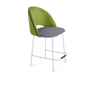 Полубарный стул SHT-ST34-3 / SHT-S29P-1 (оливковый/гусиная лапка/хром лак) в Нальчике