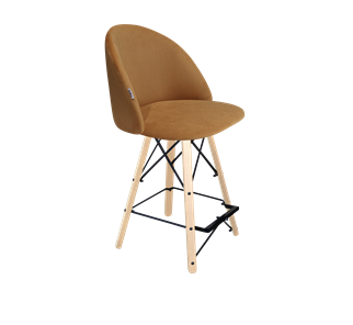Полубарный стул SHT-ST35 / SHT-S80-1 (горчичный/прозрачный лак/черный) в Нальчике