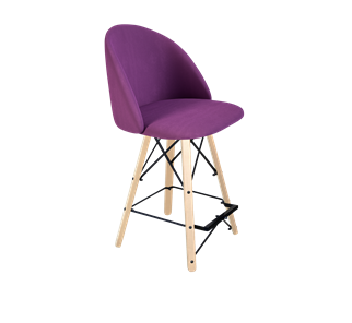 Полубарный стул SHT-ST35 / SHT-S80-1 (ягодное варенье/прозрачный лак/черный) в Нальчике