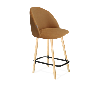 Полубарный стул SHT-ST35 / SHT-S94-1 (горчичный/прозрачный лак/черный муар) в Нальчике