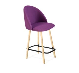 Полубарный стул SHT-ST35 / SHT-S94-1 (ягодное варенье/прозрачный лак/черный муар) в Нальчике
