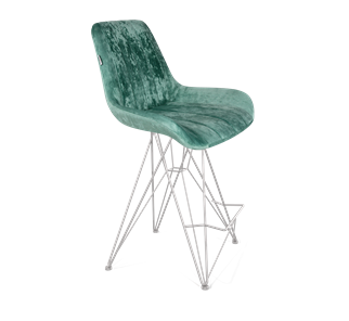 Полубарный стул SHT-ST37 / SHT-S66-1 (зеленый чай/хром лак) в Нальчике