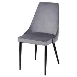 Дизайнерский стул Лорд СРП-071 Эмаль черная Веллюто серый в Нальчике - предосмотр