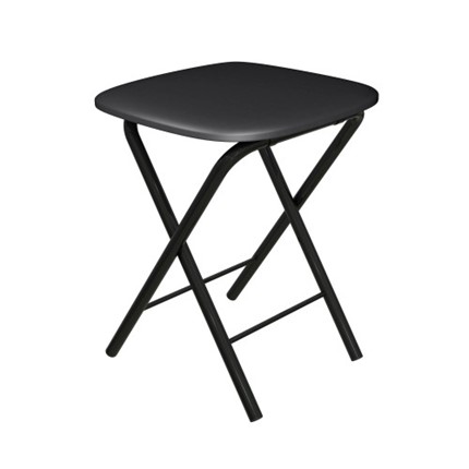 Табурет кухонный Складной СРП-013КВ (квадратное сиденье) Эмаль, черный в Нальчике - изображение