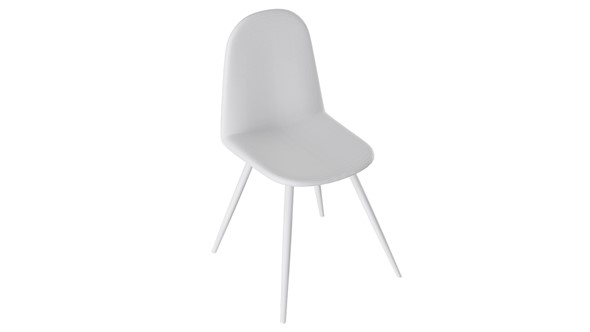 Кухонный стул Марли (конус Т3), Белый муар/Кожзам Белый в Нальчике - изображение