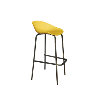 Барный стул SHT-ST19/S29 (желтый/черный муар/золотая патина) в Нальчике