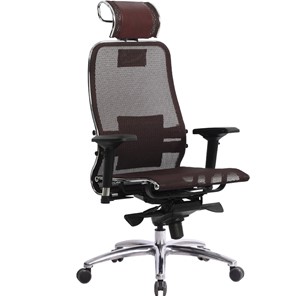 Кресло офисное Метта Samurai S-3.04, темно-бордовый в Нальчике
