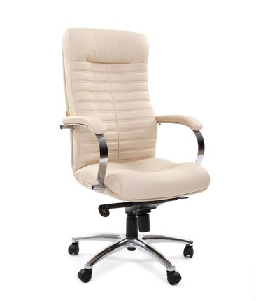 Кресло офисное CHAIRMAN 480 Экокожа Канвас светло-бежевый в Нальчике - изображение
