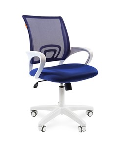 Офисное кресло CHAIRMAN 696 white, ткань, цвет синий в Нальчике