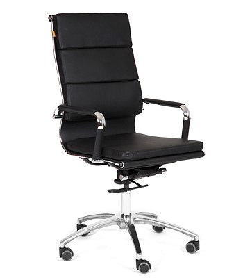 Кресло компьютерное CHAIRMAN 750 экокожа черная в Нальчике - изображение