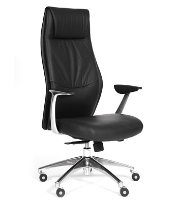 Кресло компьютерное CHAIRMAN Vista Экокожа премиум черная в Нальчике - изображение