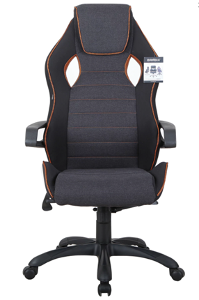 Офисное кресло Brabix Techno Pro GM-003 (ткань, черное/серое, вставки оранжевые) в Нальчике - изображение