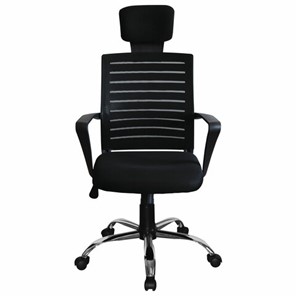 Кресло компьютерное Brabix Victory MG-016 (подголовник, хром, черное) 531924 в Нальчике