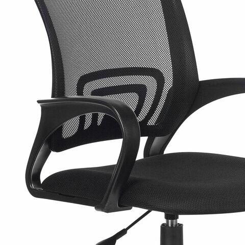 Офисное кресло Brabix Fly MG-396 (с подлокотниками, сетка, черное) 532083 в Нальчике - изображение 4