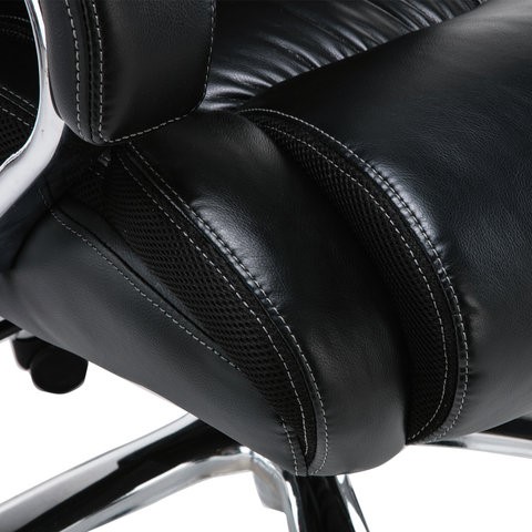 Компьютерное кресло Brabix Premium Status HD-003 (рециклированная кожа, хром, черное) 531821 в Нальчике - изображение 9