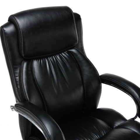 Компьютерное кресло Brabix Premium Status HD-003 (рециклированная кожа, хром, черное) 531821 в Нальчике - изображение 4