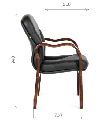 Офисное кресло CHAIRMAN 658 Натуральная кожа черный в Нальчике - изображение 2