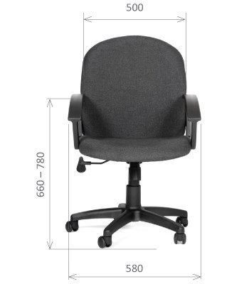 Кресло CHAIRMAN 681 Ткань C-3 черное в Нальчике - изображение 1