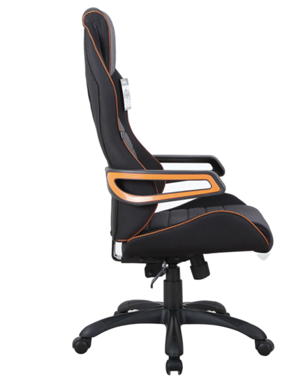 Офисное кресло Brabix Techno Pro GM-003 (ткань, черное/серое, вставки оранжевые) в Нальчике - изображение 2