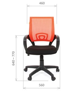 Компьютерное кресло CHAIRMAN 696 black Сетчатый акрил DW66 оранжевый в Нальчике - предосмотр 1