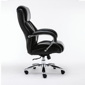Компьютерное кресло Brabix Premium Status HD-003 (рециклированная кожа, хром, черное) 531821 в Нальчике - предосмотр 1