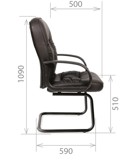 Офисное кресло CHAIRMAN 416V экокожа черная в Нальчике - изображение 2