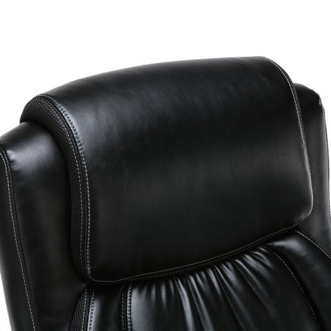 Компьютерное кресло Brabix Premium Status HD-003 (рециклированная кожа, хром, черное) 531821 в Нальчике - изображение 5