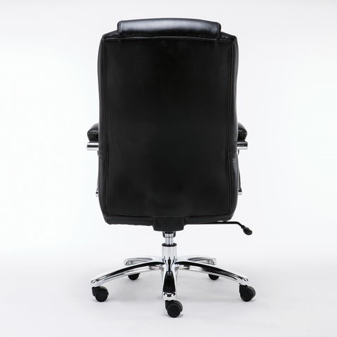 Компьютерное кресло Brabix Premium Status HD-003 (рециклированная кожа, хром, черное) 531821 в Нальчике - изображение 3