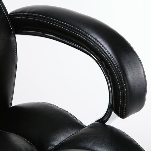 Компьютерное кресло Brabix Premium Status HD-003 (рециклированная кожа, хром, черное) 531821 в Нальчике - изображение 8