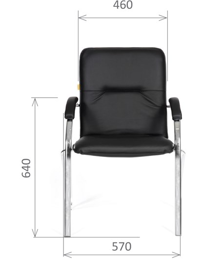 Кресло офисное CHAIRMAN 850 Экокожа Terra 118 черная в Нальчике - изображение 1