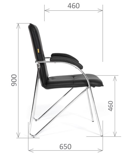 Кресло офисное CHAIRMAN 850 Экокожа Terra 118 черная в Нальчике - изображение 2