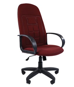 Кресло компьютерное CHAIRMAN 727 ткань ст., цвет бордо в Нальчике - предосмотр